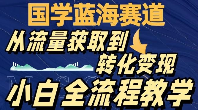 国学蓝海赛道,从流量获取,到转化变现,全流程教学