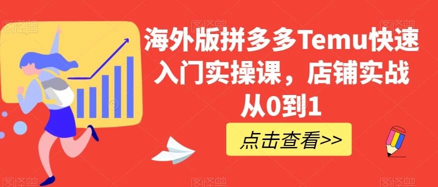 海外版拼多多Temu快速入门实操课,店铺实战从0到1