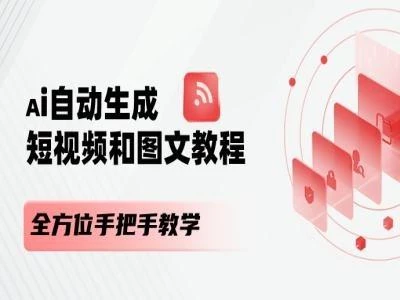 AI自动生成短视频和图文课程,全方位手把手教学