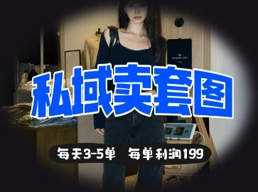 私域卖套图每天3-5单,每单利润99