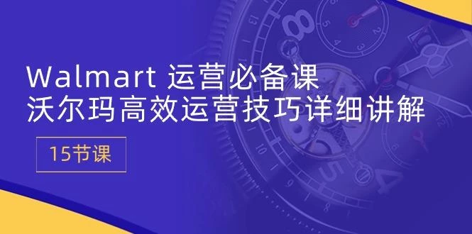 Walmart 运营必备课:沃尔玛高效运营技巧详细讲解 (15节课