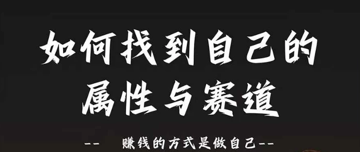 赛道和属性2.0:如何找到自己的属性与赛道,赚钱的方式是做自己