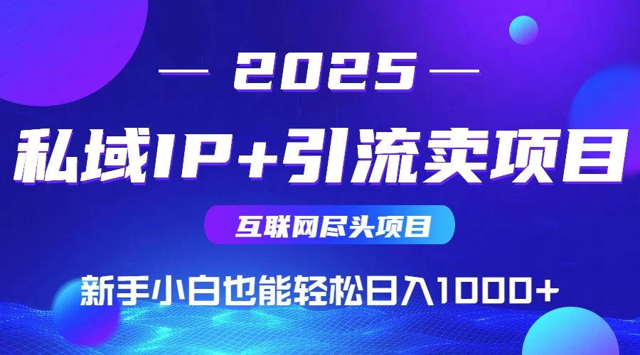 私域IP+卖项目,普通人小白也能轻松实现日入1000+
