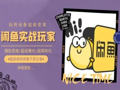 手把手教你0到1系统玩转闲鱼变现,爆款思维/超级曝光/超高转化