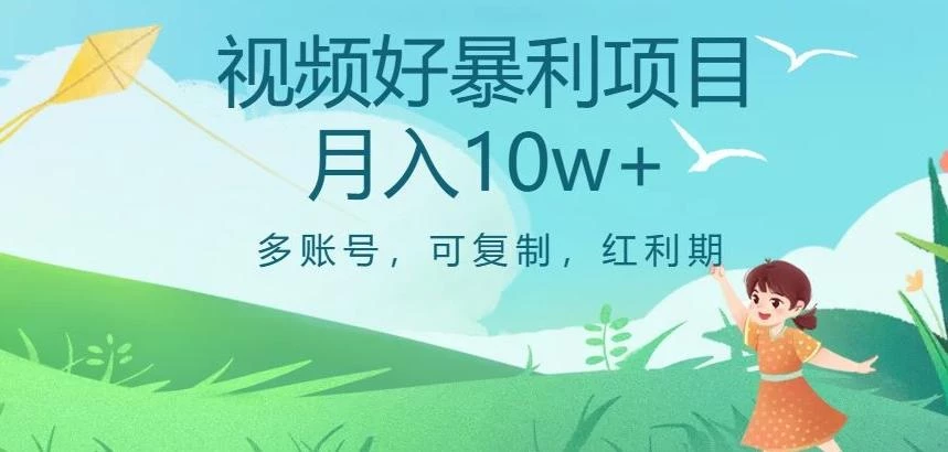 视频号暴利项目,多账号,可复制,红利期,月入10w+【揭秘】