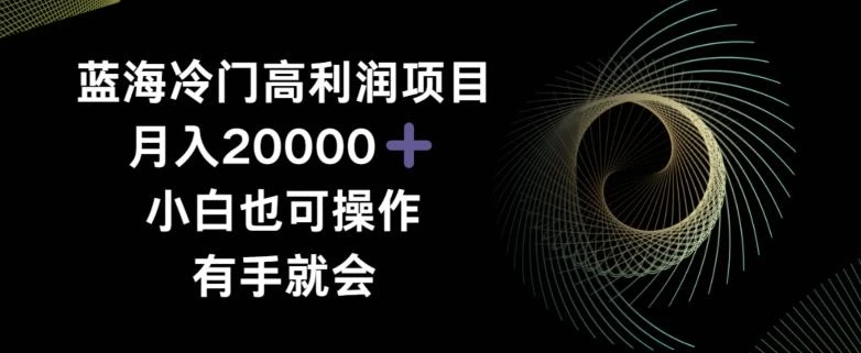 蓝海冷门高利润项目月入2000,小白也可操作有手就会