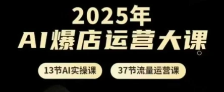 2025年AI爆店运营大课，13节AI实操课+37节流量运营课