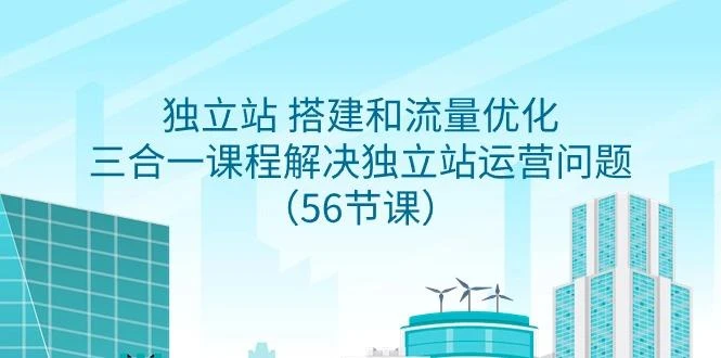 独立站 搭建和流量优化,三合一课程解决独立站运营问题(56节课)