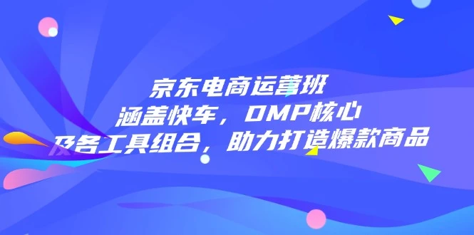 京东电商运营班:涵盖快车,DMP核心及各工具组合,助力打造爆款商品