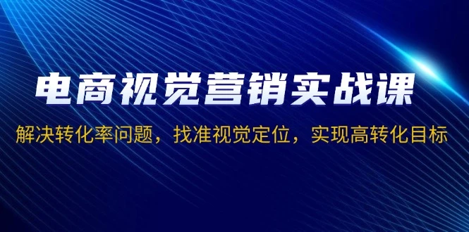 电商视觉营销实战课,解决转化率问题,找准视觉定位,实现高转化目标