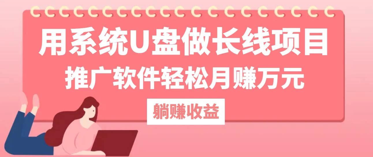 用系统U盘做长线项目,推广软件轻松月赚万元