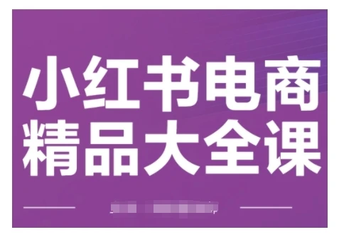 小红书电商精品大全课,快速掌握小红书运营技巧,实现精准引流与爆单目标,轻松玩转小红书电商(更新2月)
